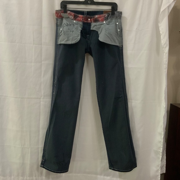 Adiktd Dark Wash Western Denim Jeans Women's size 8/30 Inseam 35 long pre-owned - Picture 7 of 9